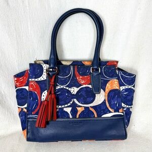 Coach Legacy Heritage Signature Candace Carryall Satchel